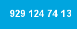 929 124 74 13 929 124 74 13